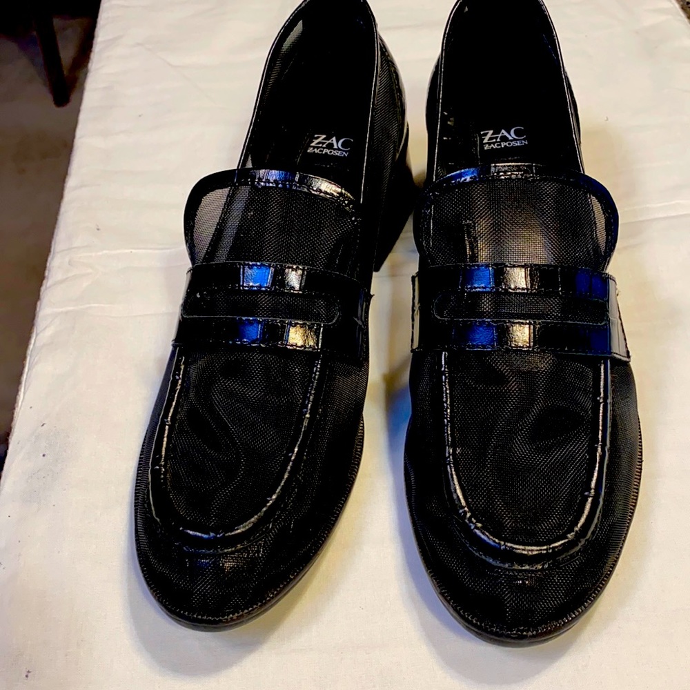 Zac Posen woman’s mesh loafers w 2 inch stacked heel